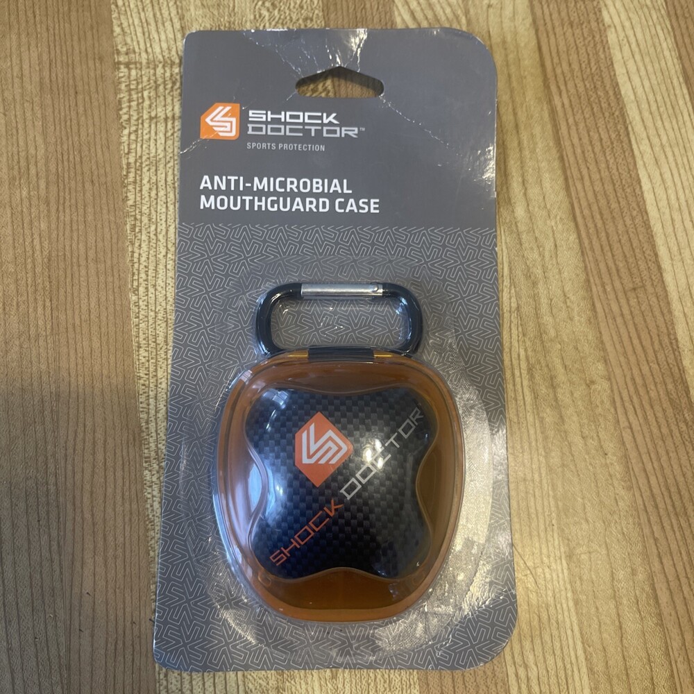 2014 SHOCK DOCTOR Mouthguard Case - Orange/Black Color
